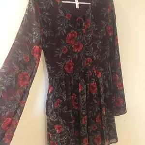 Floral long sleeve dress